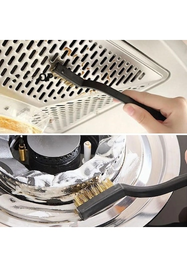 3 Lü Detaylı Temizlik Bakır,demir Ve Sert Plastik Tel Fırça Renkli