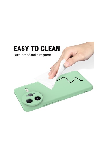 Xiaomi Poco F7 Ultra Düz Renk Sıvı Silikon Damlamaz Tam Kapsama Telefon Kılıfı Yeşil