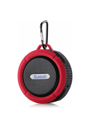 Hfambition Kırmızı Sıvıya Dayanıklı Mini Bluetooth Hoparlör - Suction Cup, Mikrofon Ve Ses Kontrolü İle Duşta Müzik Dinleyin