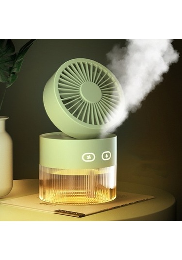 Om008 Masaüstü Katlanabilir Sprey Usb Su Soğutma Fan Yeşil Uıo2w5 Yeşil