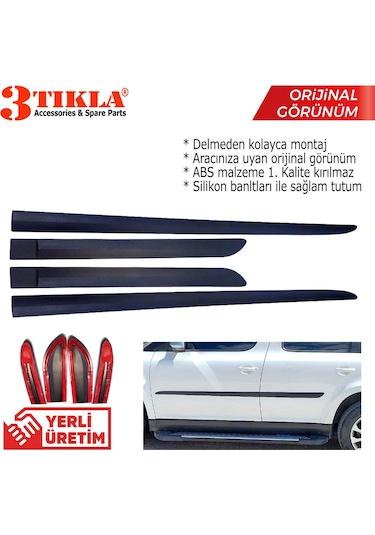 Fiat Egea Sw Kırılmaz Abs Yan Kapı Koruma Çıtası Siyah 1. Kalite Yerli