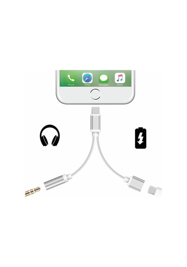 Codegen Iphone Uyumlu Lightning + 3.5mm Stereo Dönüştürücü Çoklayıcı Adaptör Cdg-cnv51