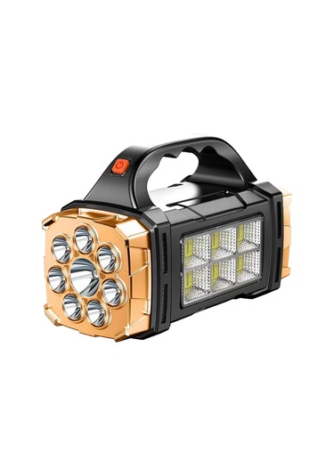 Wezone Güneş Enerjili Taşınabilir Dışarıda Kullanım Led Işık: Kırmızı-mavi Flaş, Cob Yan Işığı, Acil El Feneri Ve Arama Işığı Çok Renkli