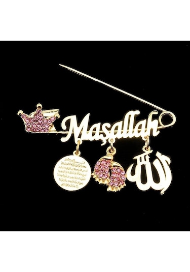 Maşallah Yazılı Bebek Yaka İğnesi 31