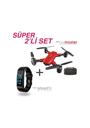 Corby SD01 Air Master Kameralı Drone + Polosmart PSSW01 Akıllı Bileklik