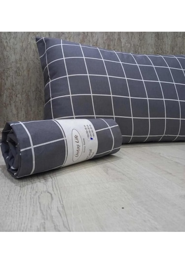 Üntaş Serenat 120 Tek Kişilik Lastikli Çarşaf Ve 1 Adet Yastik Kilifi 120x200 Füme