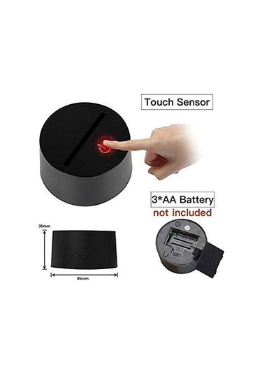 Gece Lambası 3d Salyangoz Gece Lambası Led Dokunmatik Anahtar Dekorasyon Masa Lambası Optik İllüzyon Lambaları 7 Renk Değiştiren Işık Led Başucu Masa Lambası Çok Renkli