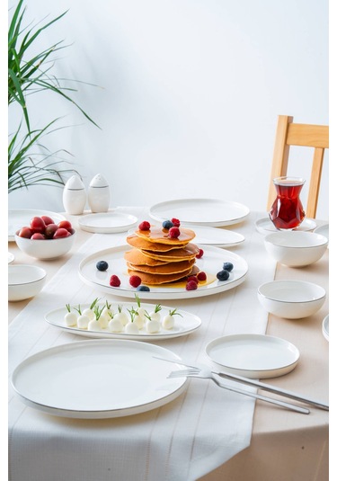 Lorelei Silver 6 Kişilik 23 Parça Kahvaltı Takımı Beyaz