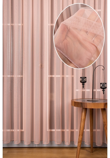 Pudra Grek Tül Perde Petek Zemin