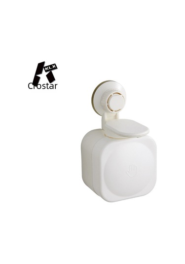 Shineyee Banyo Duş Jeli Dispenseri, Sürekli Plastik, 200ml, Sünger Tutucu, Delme Yok, Duvar Montajlı, Kolay Dolum, Hijyenik, Ev Ve İş Yeri Kullanıma Uygun Beyaz Diğer