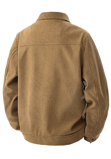 Baharlık Gömlek Yaka Şık Ve Spor Erkek Mont Ceket Kahverengi