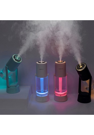 Mufunye "3'lü Fonksiyonlu Döner Mini Nemlendirici: 200ml Hava Temizleyici & Aromaterapi Difüzörü"