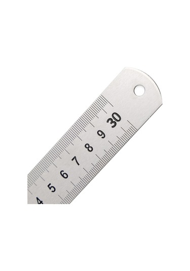 Çelik Cetvel 30cm Gri