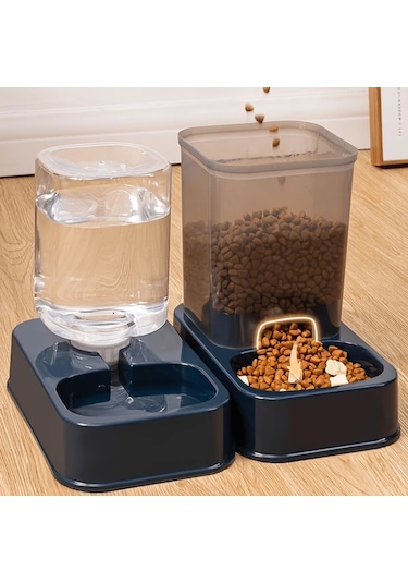 Honeybeeshop Light Blue Su Ve Mama Kabı Plastik Evcil Hayvan Kaseleri Seti Kedi Ve Köpekler İçin Dayanıklı