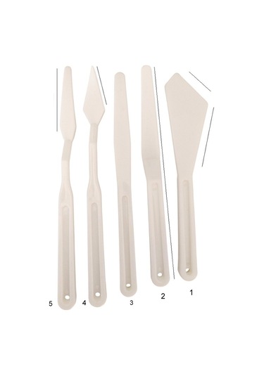 Spatula Seti Plastik, Akrilik, Yağlı Boya, Hobi, Modelaj, Esnek Ve Ergonomik 5'li Set Çok Renkli Spatula Seti Plastik, Akrilik, Yağlı Boya, Hobi, Modelaj, Esnek Ve Ergonomik 5'li Set Çok Renkli