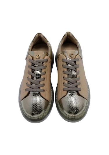 Poletto Hakiki Deri Sıyah Sneaker Düz 777 01-998 Siyah