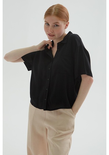 Fashion Friends Bayan Gömlek 25y0515k1 Siyah Siyah