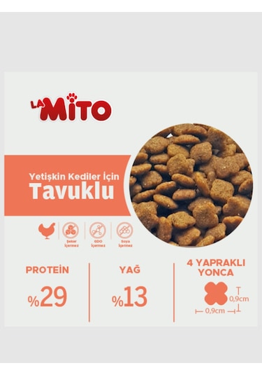 Mito La Adult Cat Tavuklu Yetişkin Kedi Maması 15 KG