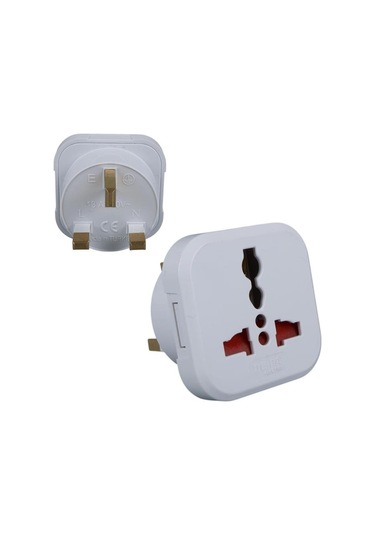 Depa İngiliz Fiş Çevirici Adaptör - İngiliz İngiliz Priz - Beyaz - 11108-uk