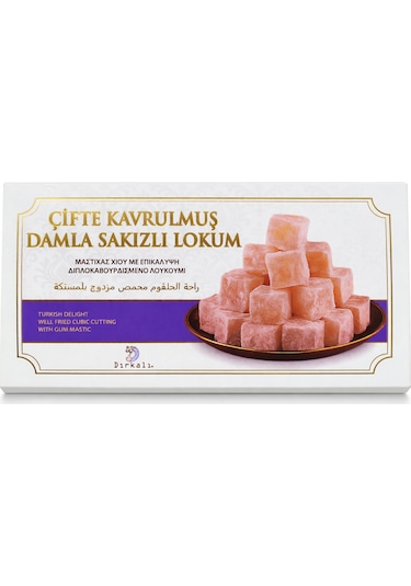 Dırkalı Çifte Kavrulmuş Damla Sakızlı Lokum 250 G