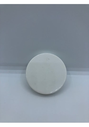 Plastik, 55 Mm Çapında Sade Ve Şık Dolap, Kitaplık, Mobilya Düğme Kulpu 5 Adet Beyaz