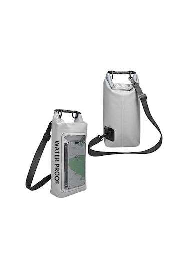 Neevoyu Su Sporları İçin 2l Pvc Su Geçirmez Kuru Çanta - Dokunmatik Ekran, Omuz Askılı