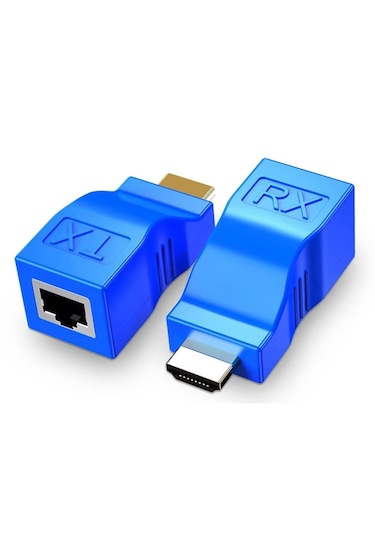 Hdmı Extender Uzatma By Cat5 Cat6 Üzerinden Uzatma 4k - 30 Metre