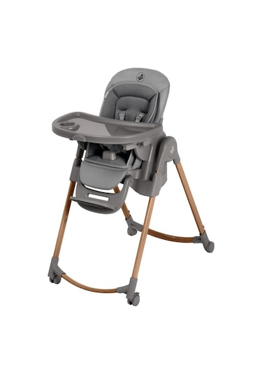 Maxi-Cosi Minla Plus 6'sı Bir Arada Ahşap Görünümlü 4 Tekerlekli Mama Sandalyesi Elegance Graphite