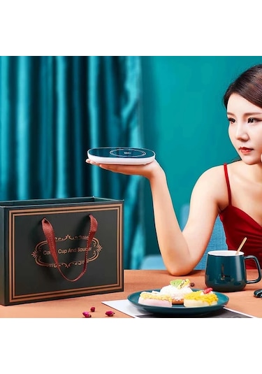 Kahve Kupa Isıtıcı Ped Bardak Isıtıcı Coaster Sabit Sıcaklık Isıtma Usb Green Pad No Cup Usb Yeşil