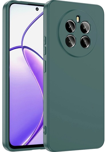 Realme 12 4g Kılıf Zore Mara Lansman Kapak Koyu Yeşil