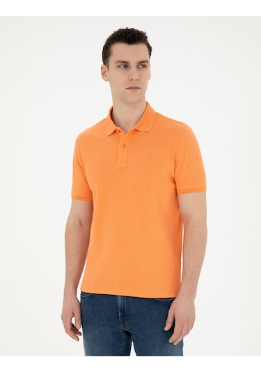 Pierre Cardin Erkek Mercan Tişört Basic 50280754-vr204 Mercan