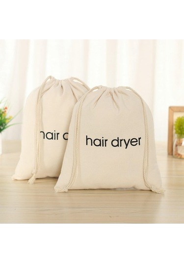 Pazly Suntek Saklama Saç Makinesi Kurutma Çantası Bej Bej Bağcıklı Ts Bej