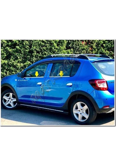 Dacia Sandero Krom Cam Çıtası 2012 Sonrası 4 Parça Paslanmaz  Çeli