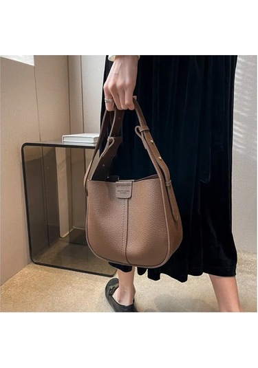 Springsun 2024 Yeni Model Kadın Çanta, Pu Materyal, İki Büyüklükte Büyük+küçük , Tek Omuz/çapraz Çantası, Kahverengi, Moda Sırt Çantası Kahverengi