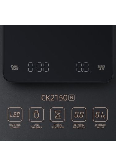 Dancemonkey Yüksek Hassasiyetli Dijital Zamanlayıcı Mutfak Tartısı 3kg-0.1g, Hızlı Okuma Modu Siyah