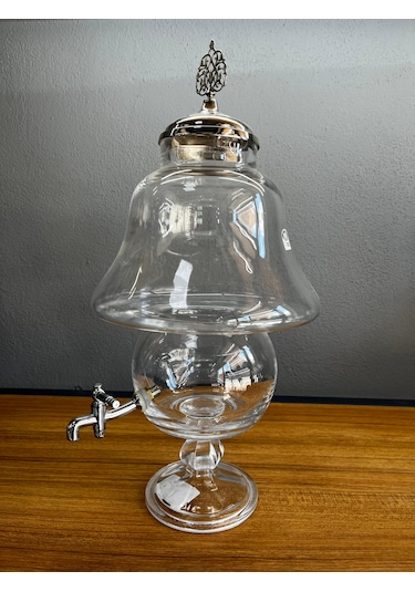 Lüks Musluklu Cam Lohusa Şerbetlik Damacana Sebil 5 Lt Şeffaf