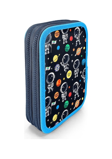 Coral High İki Katlı Düzenleyici Kalem Kutusu - Mavi Astronot, Erkek Çocuk, Mavi Astronot MAvi