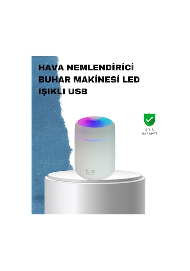 Abs Gövdeli 300ml Usb Nemlendirici Beyaz, Gri, Pembe Renk Renkli