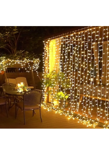 9095104805195188992 - 2x2 Metre Perde Led Sarı Işık Sarı