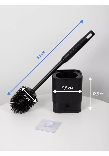 Bauheım Tuvalet Fırçası Silikon, Standlı 218829625 Siyah