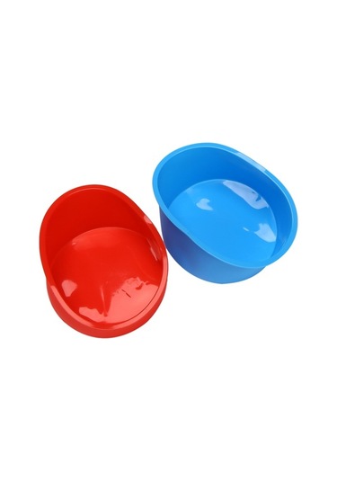 Ulzyvf Silikon Pişirme Tepsisi Mutfak Pişirme Mavi&kırmızı 4 Adet 10 İnç Kalıp Kabı Kırmızı - Mavi