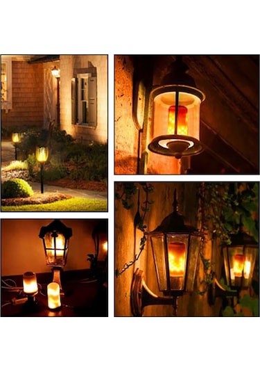 Ximistore9 Led Alev Işık Ampülü - 3 Modlu Tatlı Alev, Sürekli Parlak, Nefes - Smd2835 99 Led - 1800-2000k - Dekoratif Ambiyans Işığı