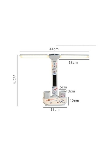 Maoyaya Masa Lambası Öğrenci Okuma Işığı, Çok İşlevli Etiket Dekorasyon D1k-816 Beyaz