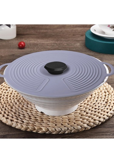 Suntek Silikon Tencere Kapağı Çok Amaçlı Gri-küçük Gri Küçük