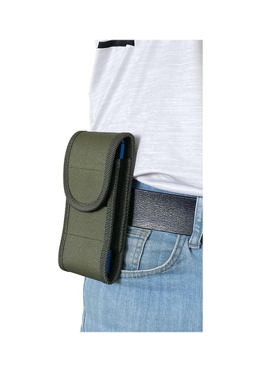 Lederax Ld170 Kanvas Kumaş Cırt Kapaklı Kemere Takılan Telefon Kı