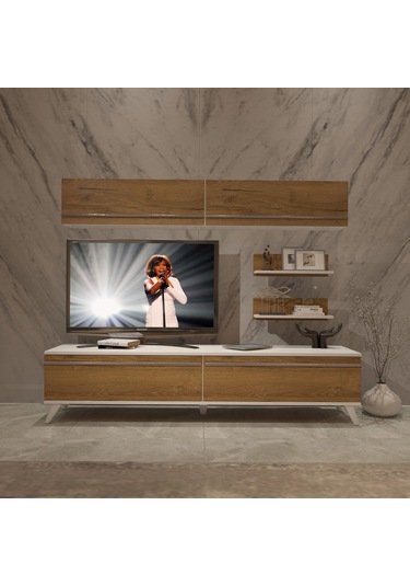 Decoraktiv Eko 5 Mdf Std Retro Tv Ünitesi Tv Sehpası Beyaz - Pera