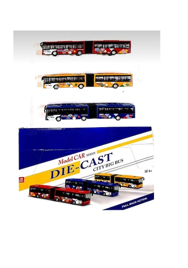 Metal Oyuncak Otobus 22 Cm Çek Bırak Metrobüs