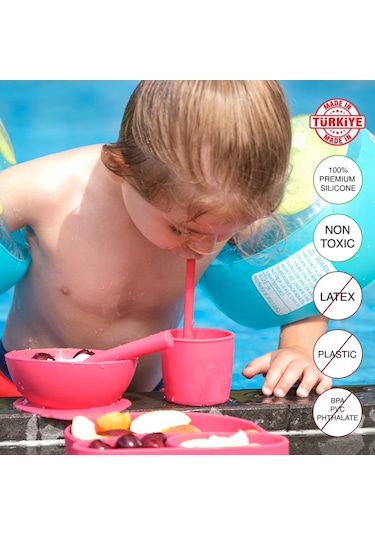 Babychefs Silikon Bebek Beslenme Seti 6 Parça-pembe