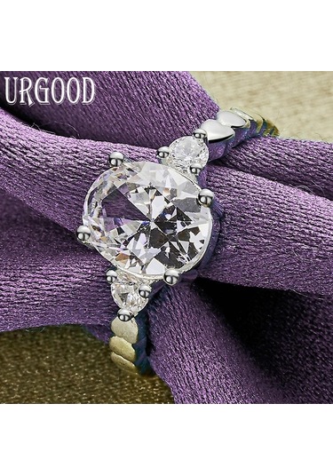 925 Ayar Gümüş Aaa Zirkon Yüzük Hediye Moda Takı