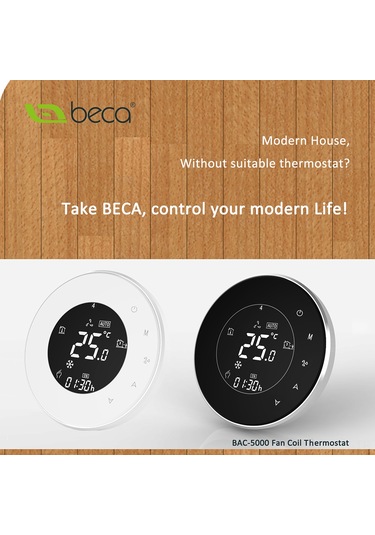 Ruicoo "bac-5000-2 4 Borulu Merkezi Klima Dokunmatik Termostat - Enerji Tasarruflu Fan Kontrol Paneli Şampanya "